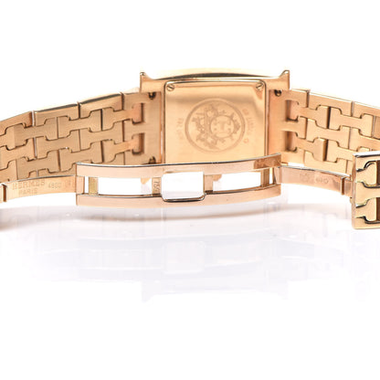 Hermes 18K Yellow Gold 21mm Heure H Hour Quartz Watch 6 of 6