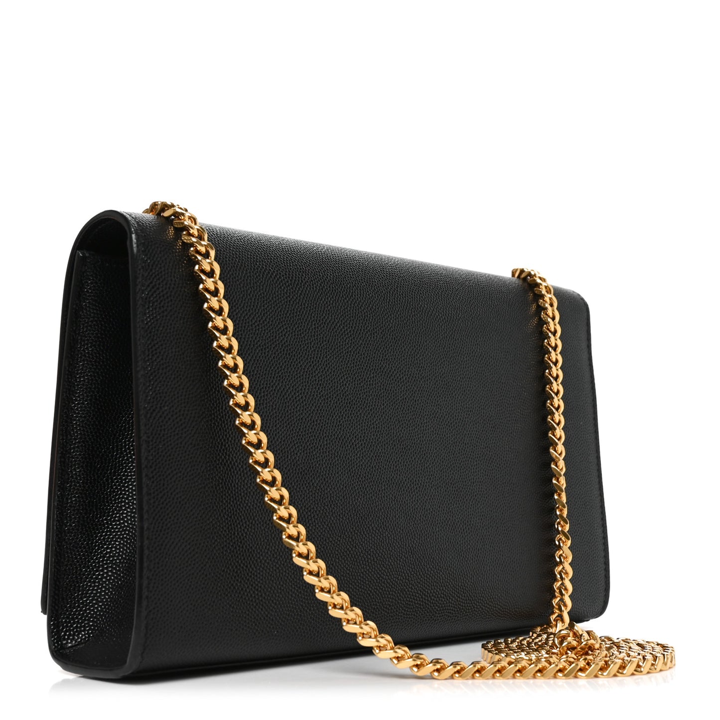 Grain De Poudre Medium Classic Monogram Kate Satchel Black
