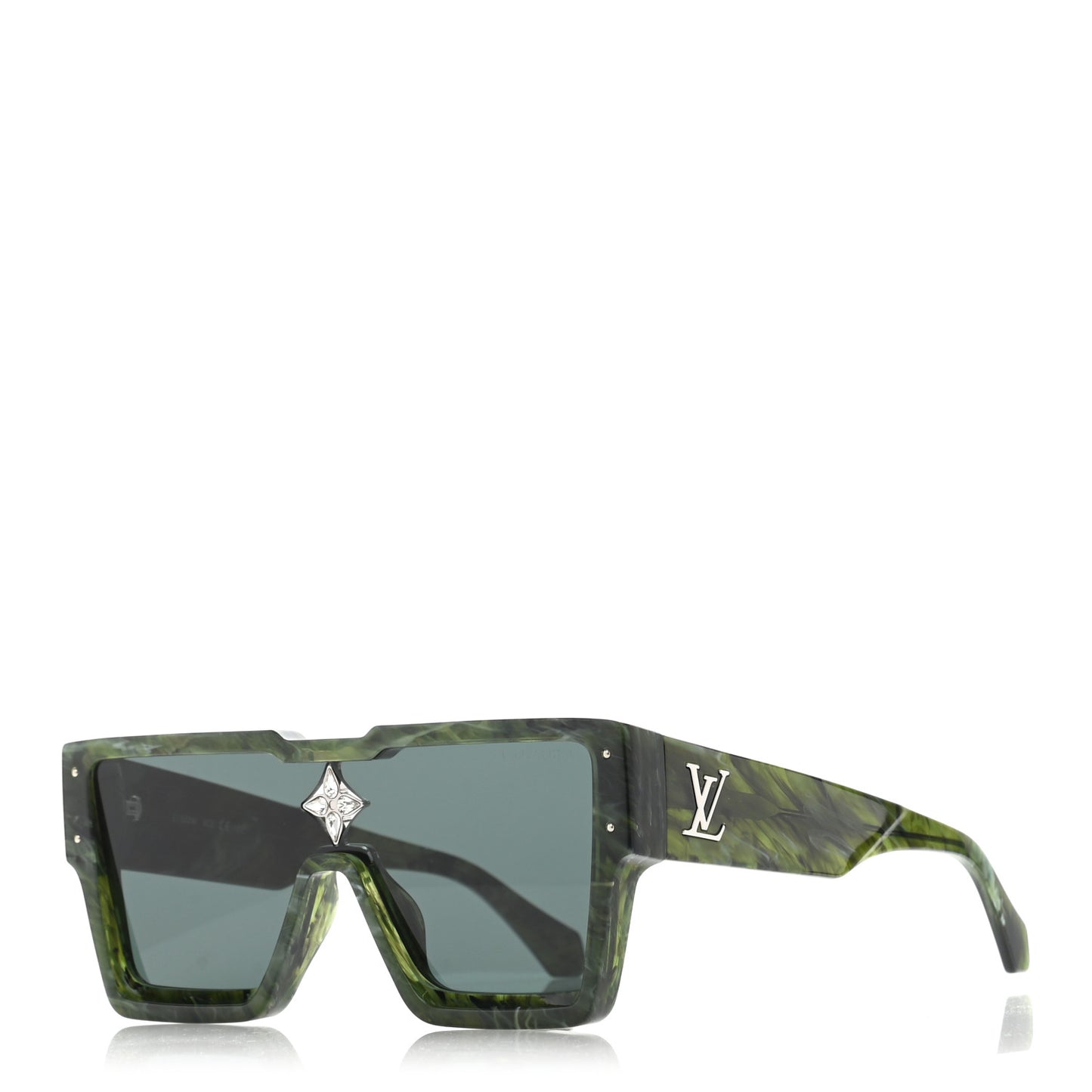 Acetate Marble Effect Swarovski Cyclone Sunglasses Z1552W Green