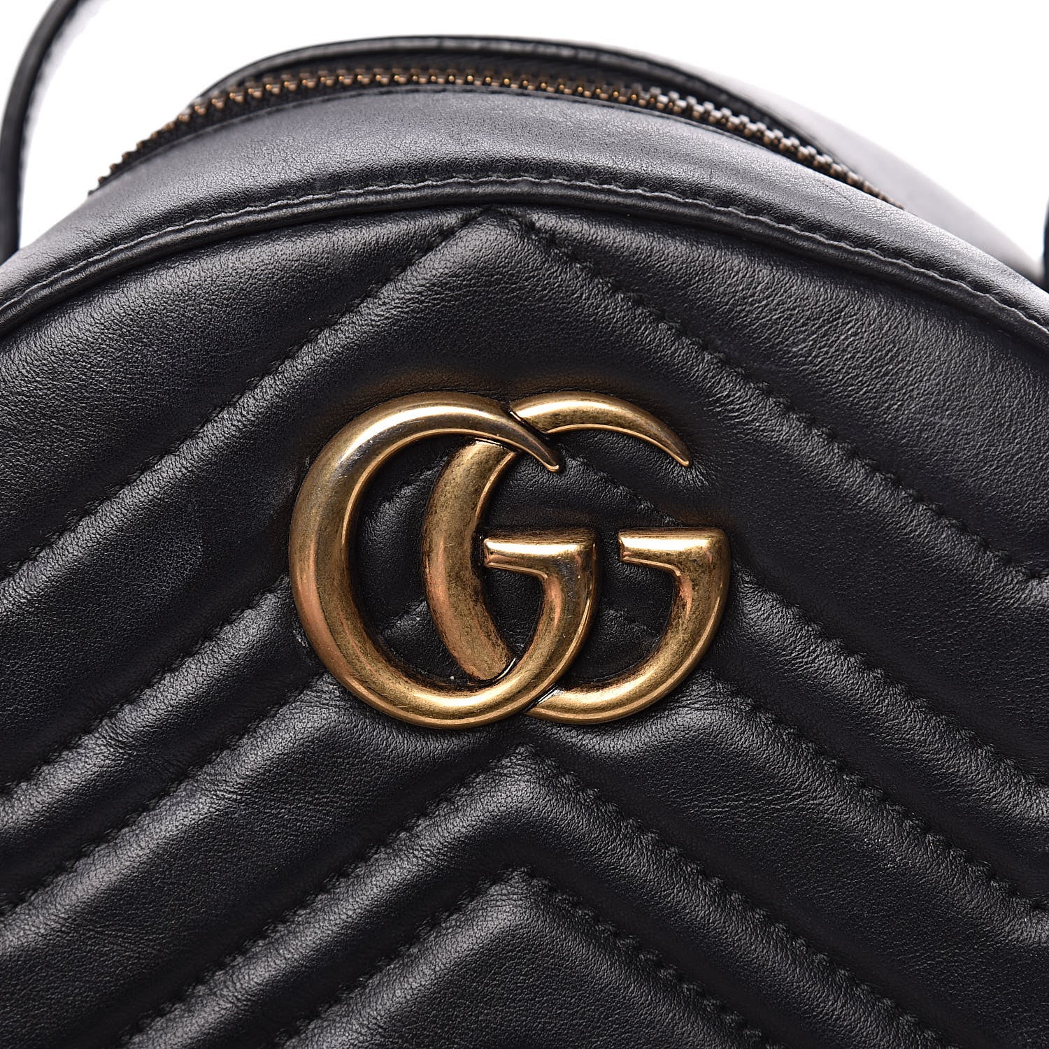 Gucci Calfskin Matelasse GG Marmont Backpack Black 9 of 12