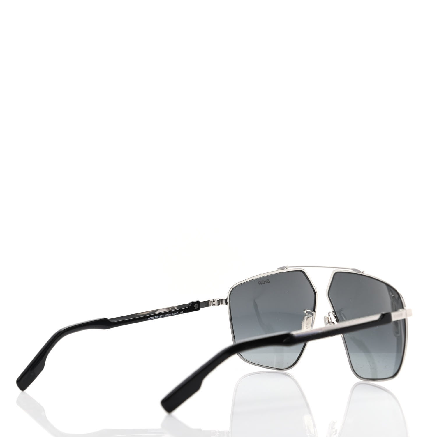 Christian Dior HOMME Metal Diorstreet1 Sunglasses Silver Black 4 of 7