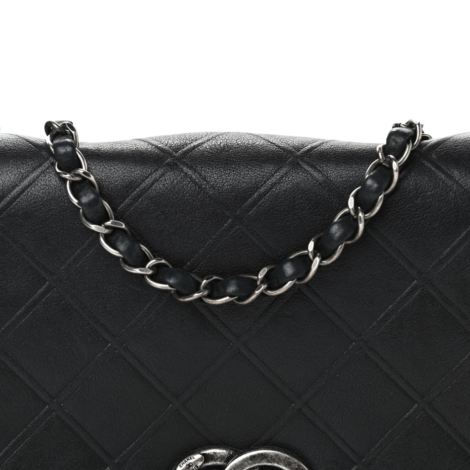 Chanel Calfskin Diamond Embossed New Chic Flap Black 8 of 14
