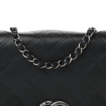 Chanel Calfskin Diamond Embossed New Chic Flap Black 8 of 14