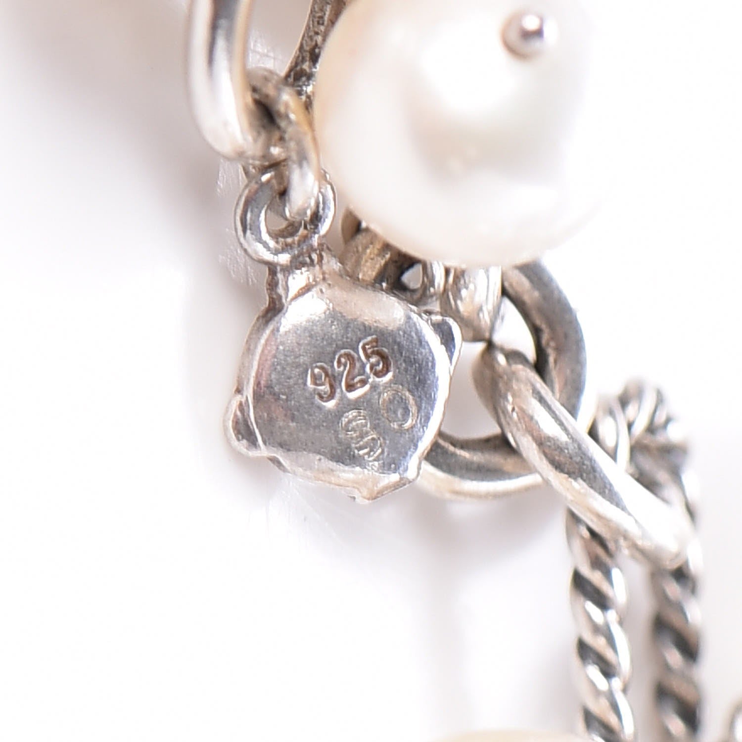 David Yurman Sterling Silver Pearl 5-11.25mm Cluster Lariat Long Necklace 6 of 6