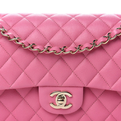 Chanel Caviar Quilted Medium Double Flap Pink 8 of 10