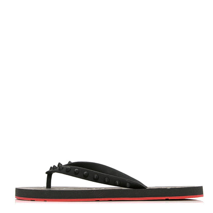 Christian Louboutin Rubber Spike Loubi Flip Flop 38 Black 1 of 8