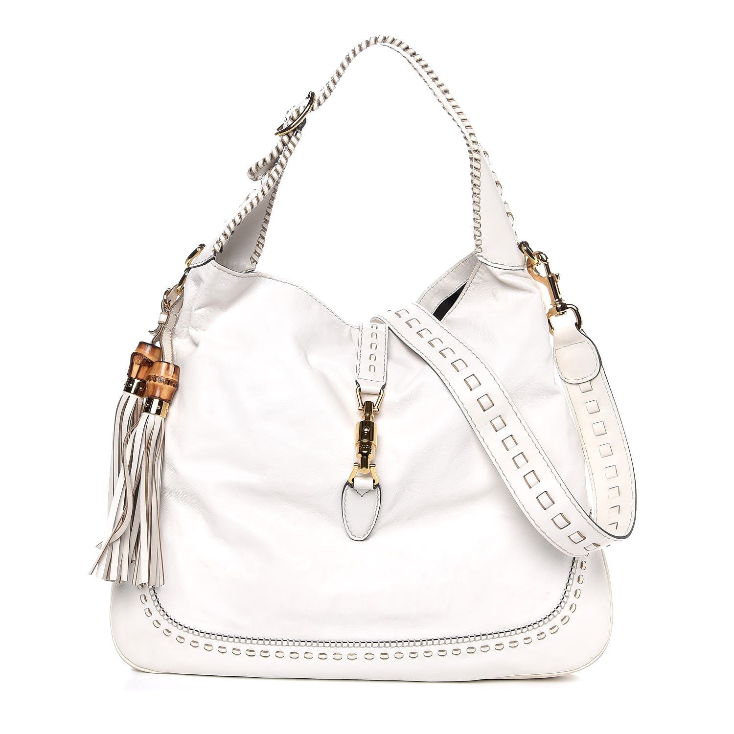 Gucci Calfskin Large New Jackie Hobo Off White 1 of 13