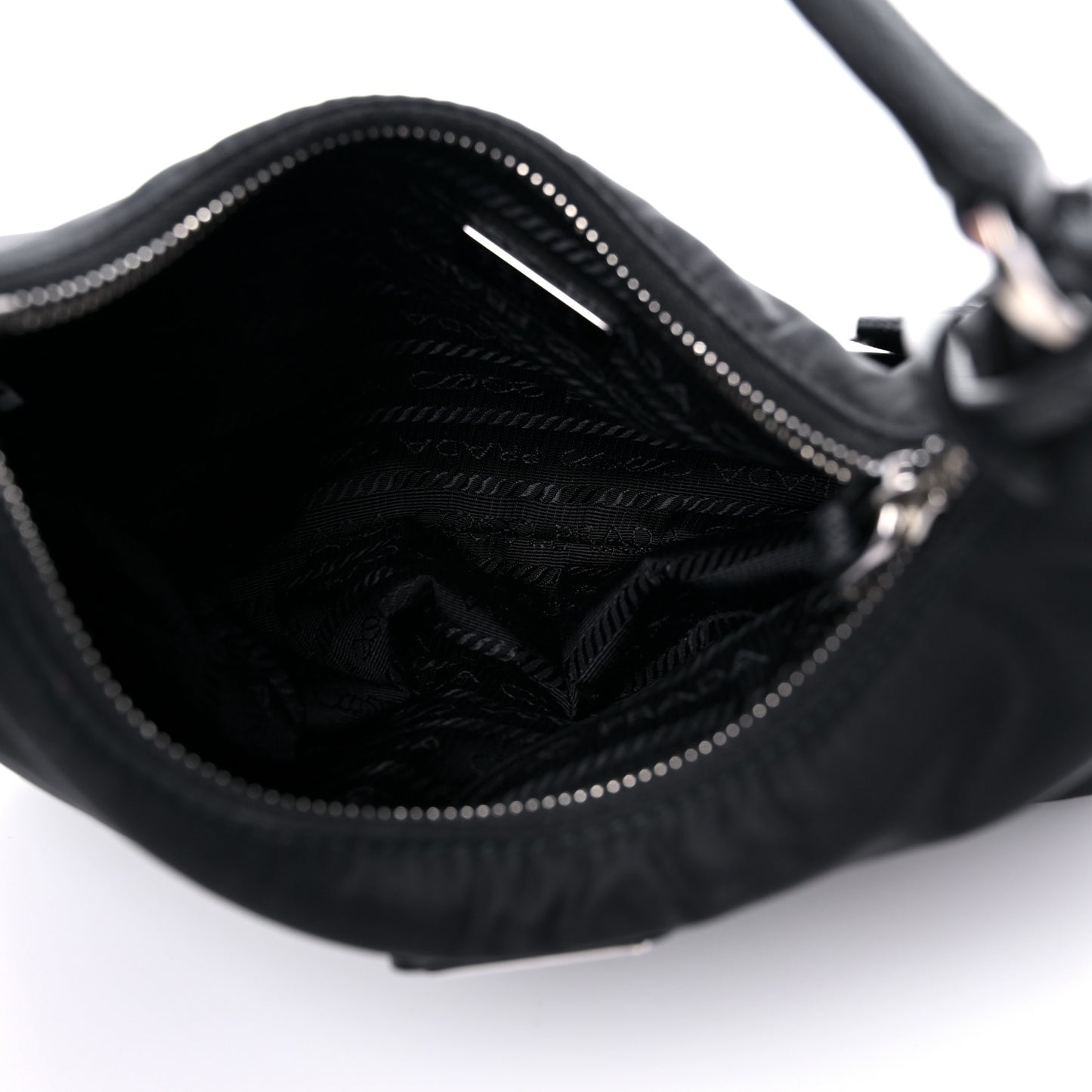 Tessuto Nylon Saffiano Mini Re-Edition 2005 Bag Black
