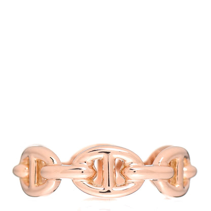 Hermes 18K Rose Gold PM Chaine D'Ancre Enchainee Ring 52 6 3 of 5