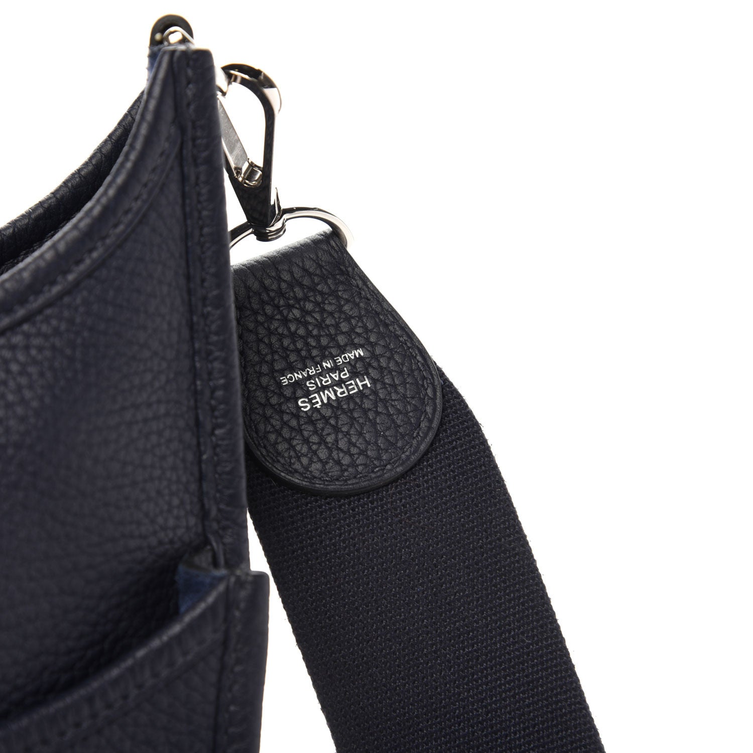 Hermes Taurillon Clemence Evelyne III PM Bleu Nuit 9 of 10