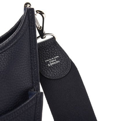 Hermes Taurillon Clemence Evelyne III PM Bleu Nuit 9 of 10