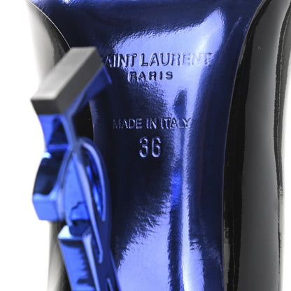 Saint Laurent Patent Opyum 110 Pumps 36 Black Blue 6 of 10