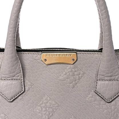 Burberry Heritage Grain Check Embossed Medium Dewsbury Tote Pale Grey 13 of 17