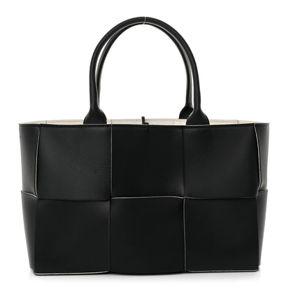 Bottega Veneta Nappa Maxi Intrecciato Small Arco Tote Black White 1 of 10