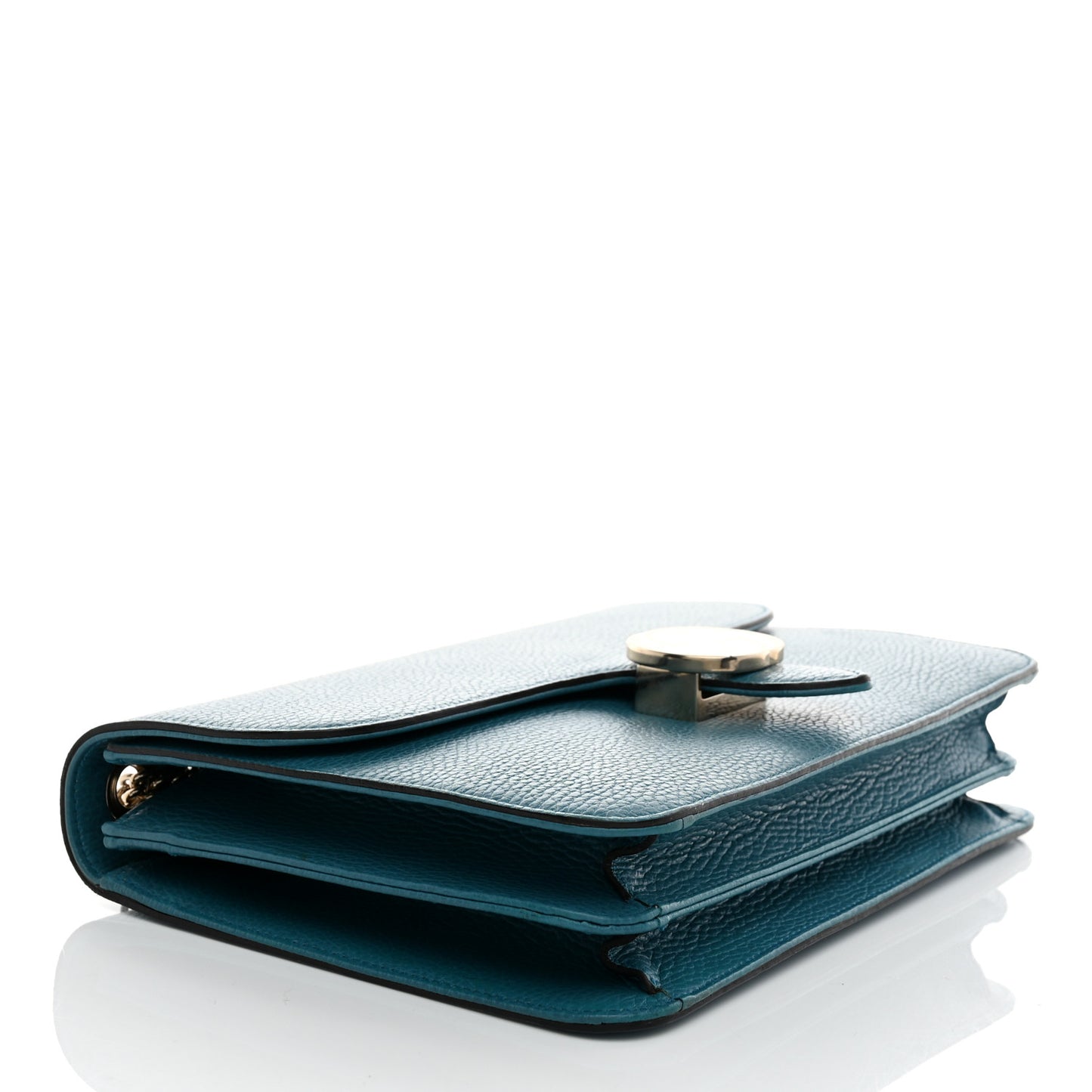 Dollar Calfskin Interlocking G Shoulder Bag Deep Cobalt