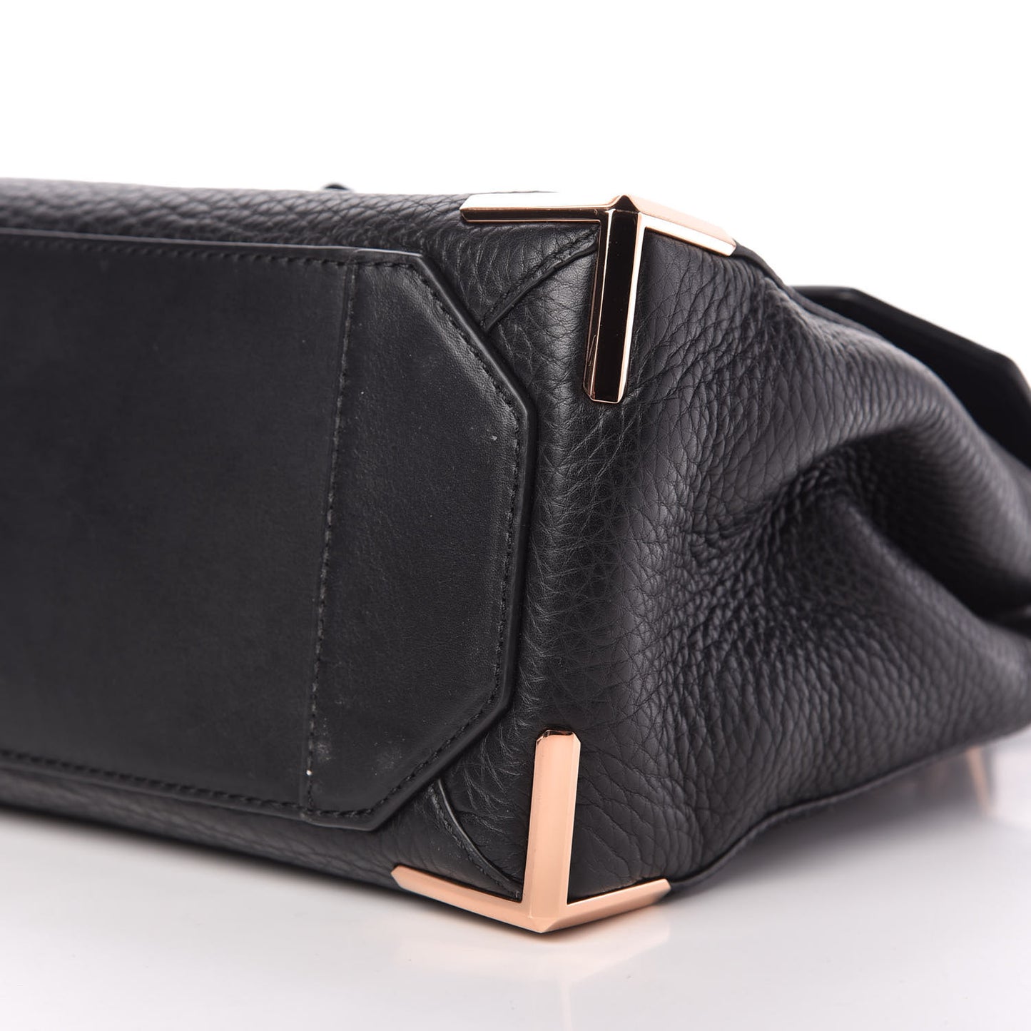 Calfskin Large Marion Black Rose Gold Hardware