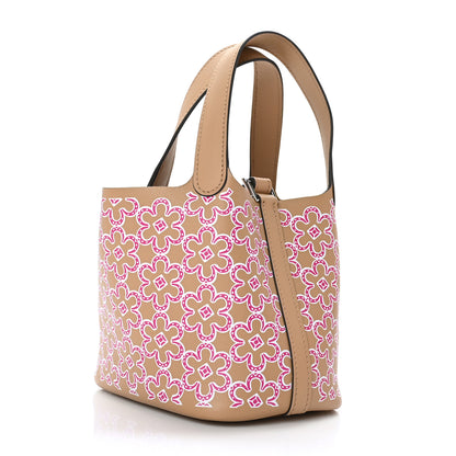 Hermes Swift Micro Lucky Daisy Picotin Lock Chai Rose White 3 of 10