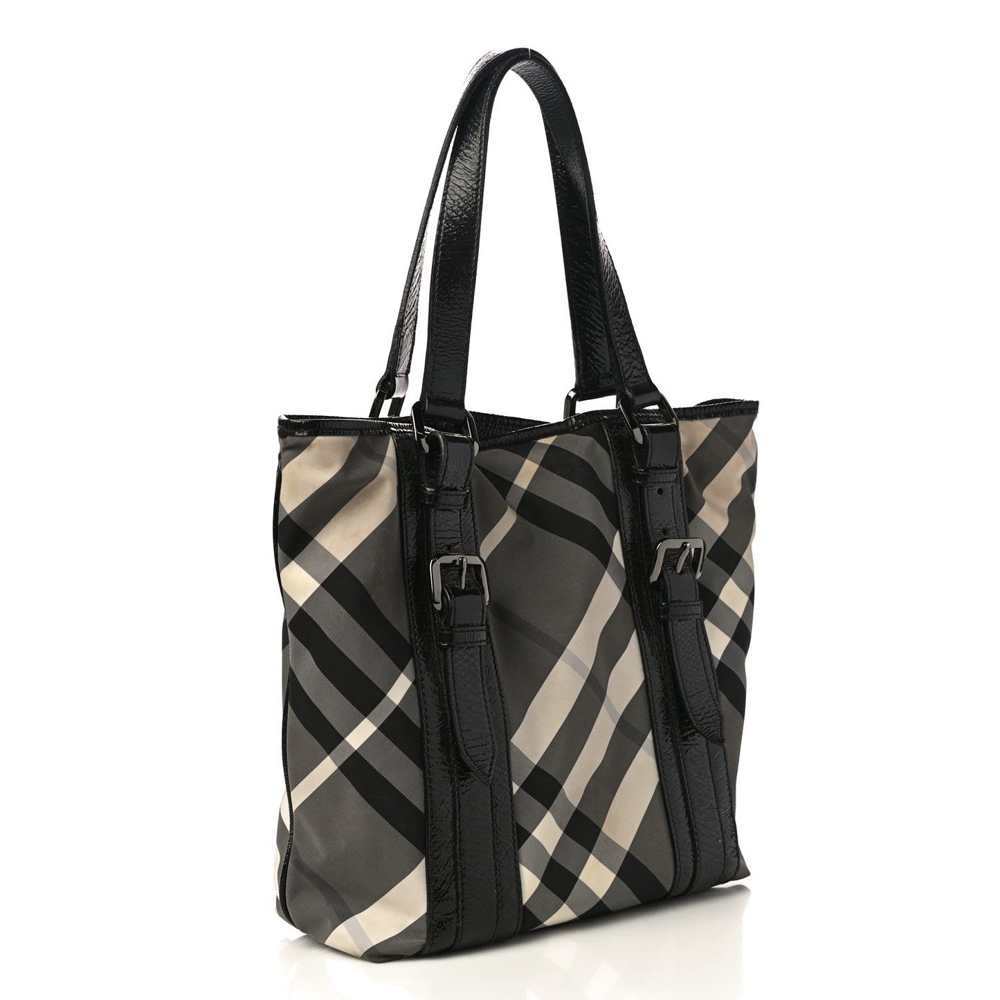 Nylon Beat Check Small Victoria Tote Black