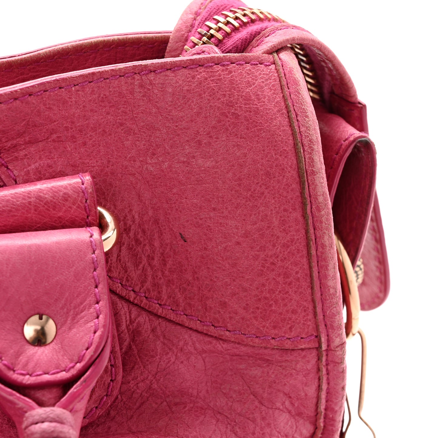 Agneau Giant 21 Rose Gold Hardware City Cyclamen Fucsia