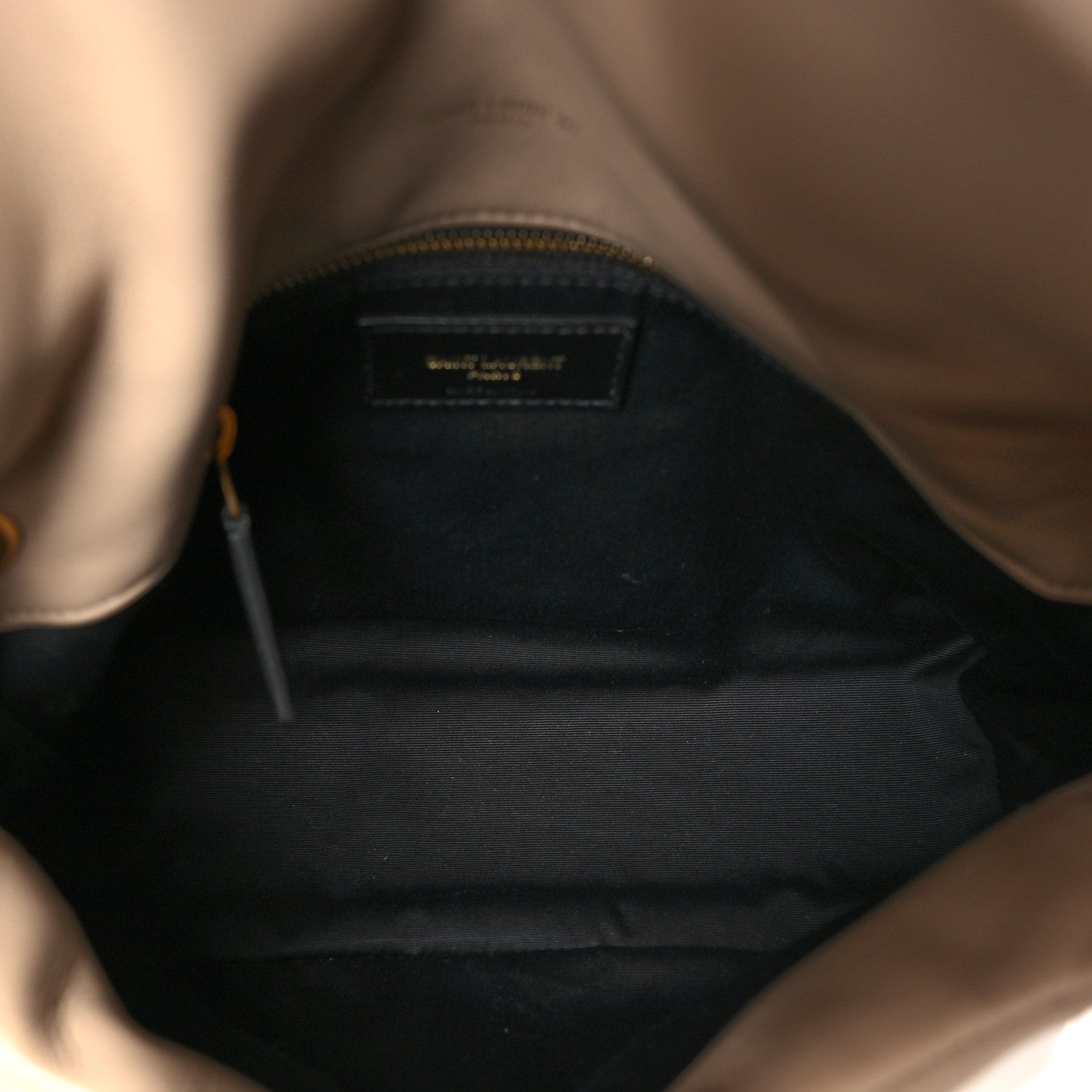 Saint Laurent Lambskin Quilted Small Loulou Puffer Monogram Chain Satchel Dark Beige 5 of 10
