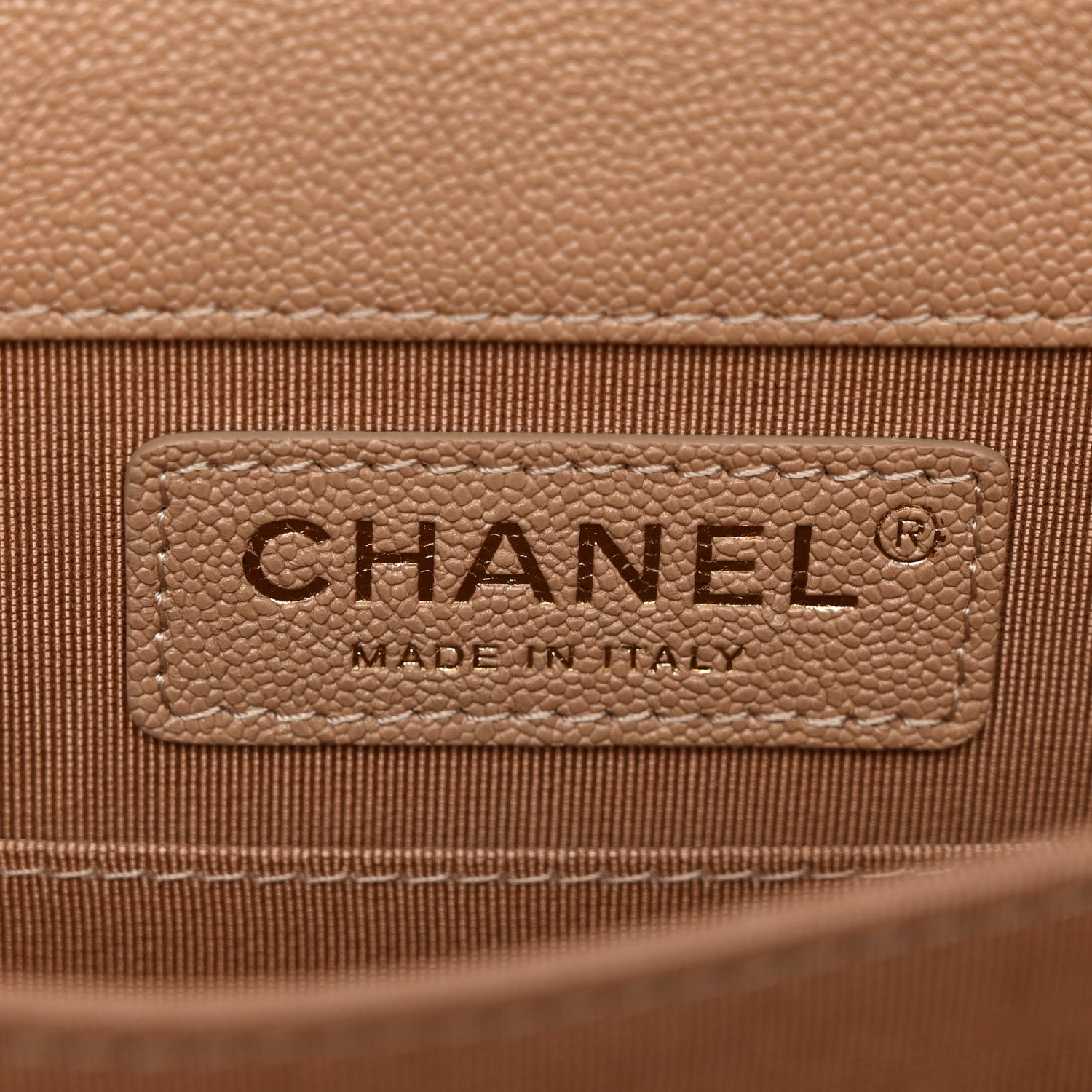 Chanel Caviar Quilted North South Boy Flap Beige 6 of 10