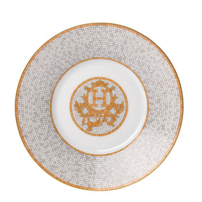 Hermes Porcelain Mosaique Au 24 Gold Breakfast Cup and Saucer 8 of 12