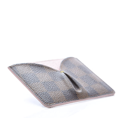 Louis Vuitton Damier Ebene Caissa Card Holder Rose Ballerine 7 of 8