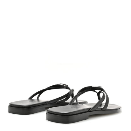 Hermes Calfskin Miss Sandals 37.5 Black 5 of 8