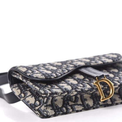 Christian Dior Oblique Saddle Belt Bag Blue 5 of 15