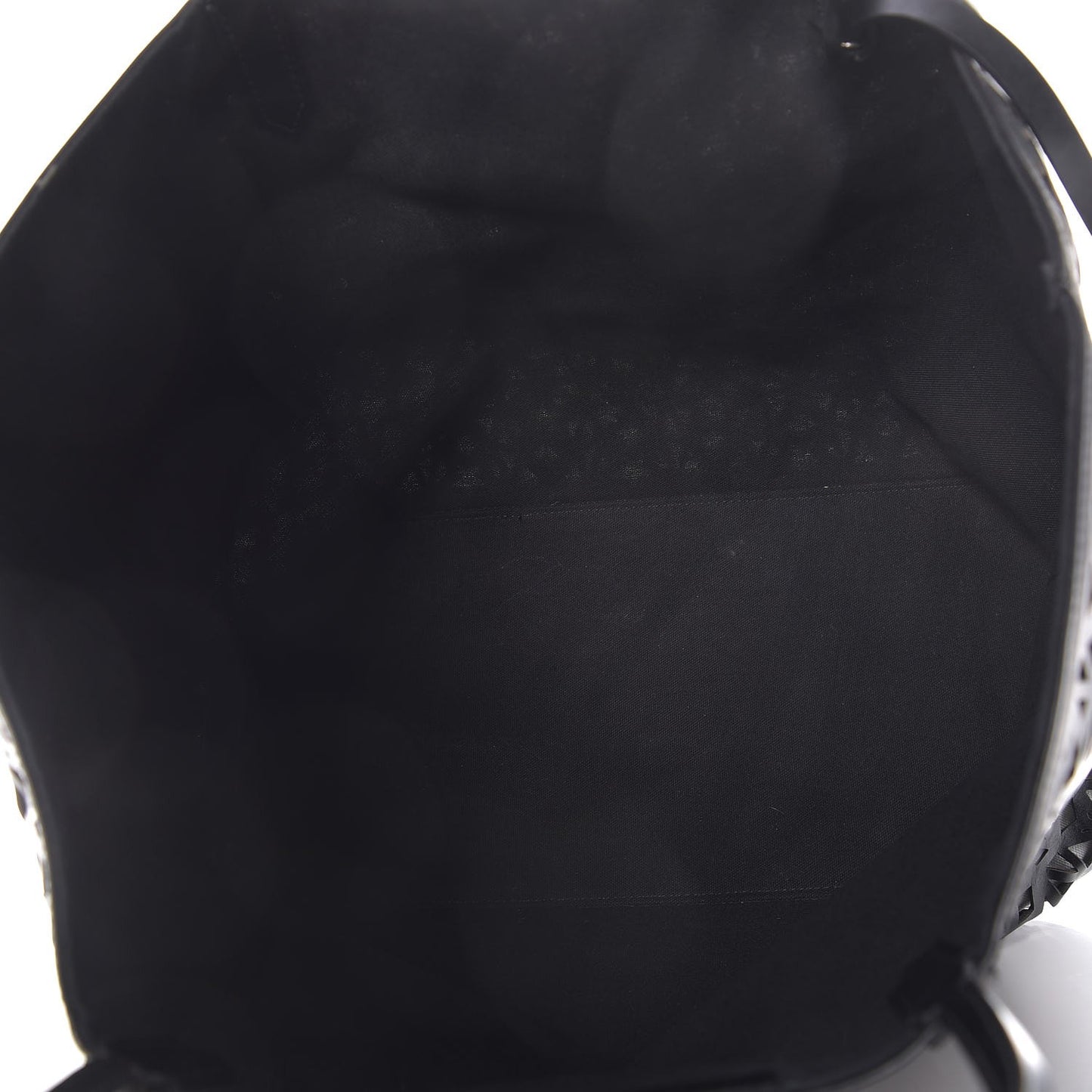 Calfskin Lazer Cut Large Antigona Tote Black White