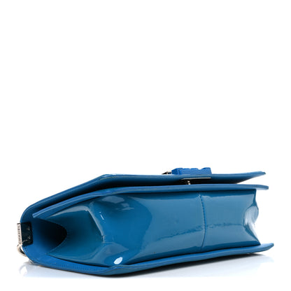 Chanel Patent Calfskin Medium Plexiglass Boy Flap Blue 4 of 13