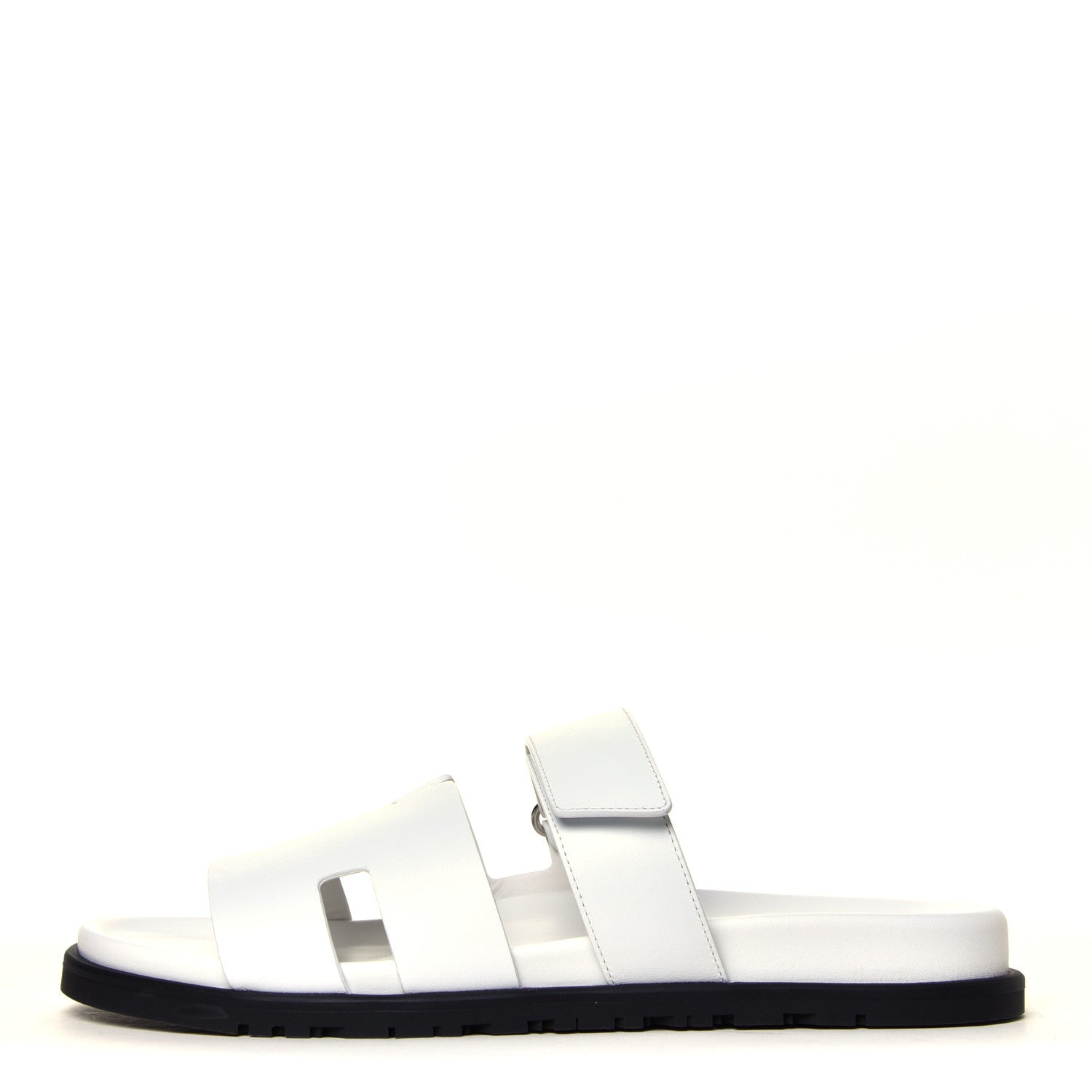 Hermes Calfskin Mens Chypre Sandals 44 White 1 of 6