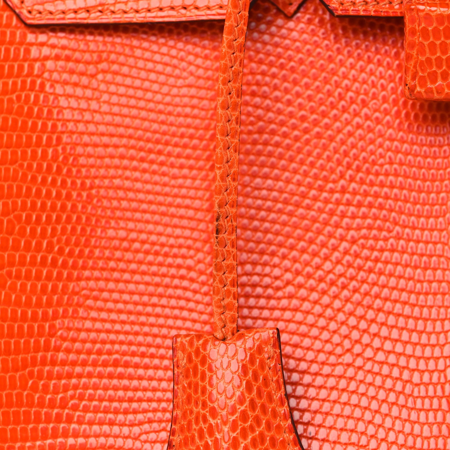 Hermes Lizard Birkin 25 Orange 9 of 9