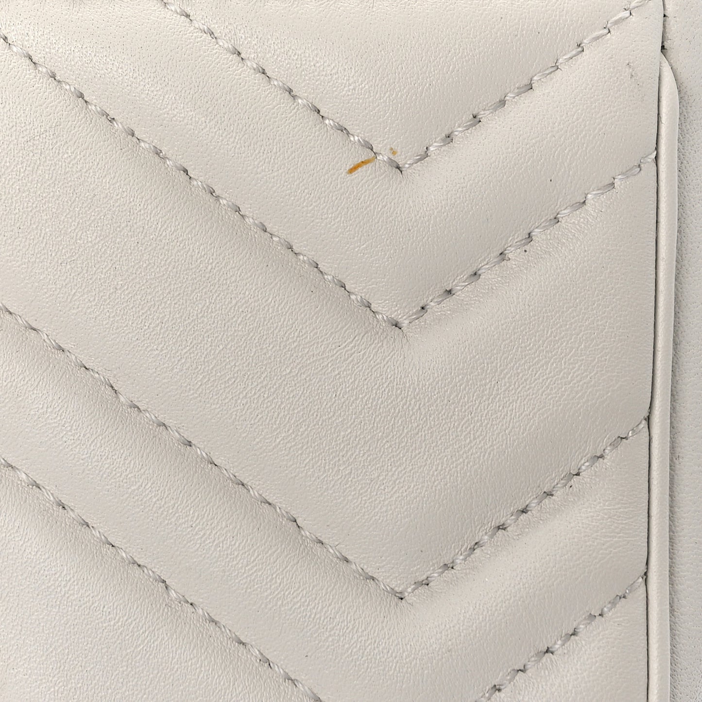 Calfskin Matelasse Super Mini GG Marmont Shoulder Bag White