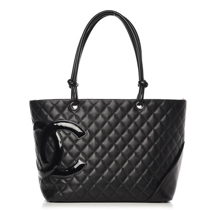 Chanel Calfskin Quilted Large Cambon Tote Black 1 of 13