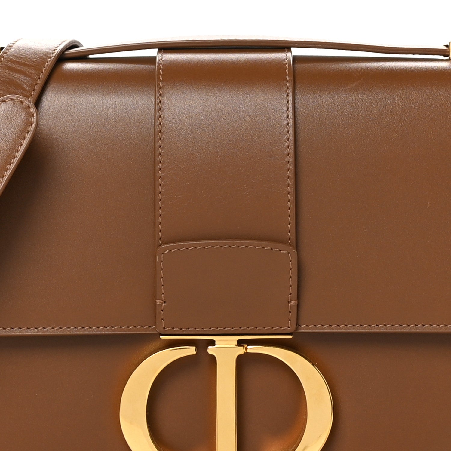 Christian Dior Smooth Calfskin 30 Montaigne Flap Bag Brown 9 of 11