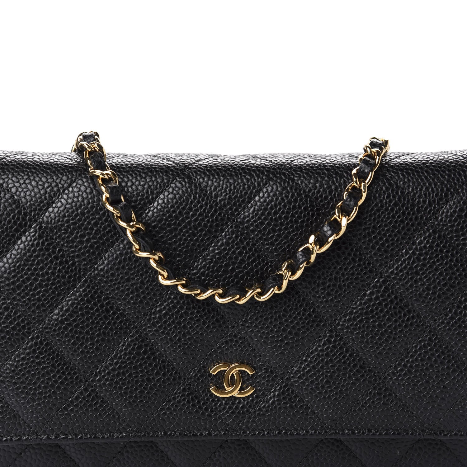 Chanel Caviar Quilted Wallet On Chain WOC Black 11 of 12
