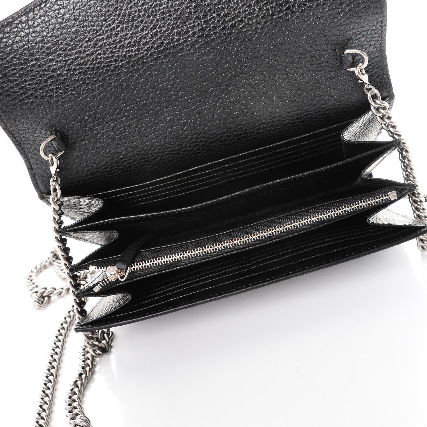 Gucci Calfskin Mini Dionysus Chain Wallet Black 5 of 8