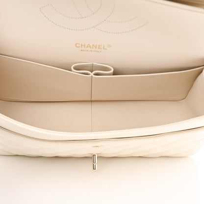 Chanel Caviar Quilted Jumbo Double Flap White 4 of 13