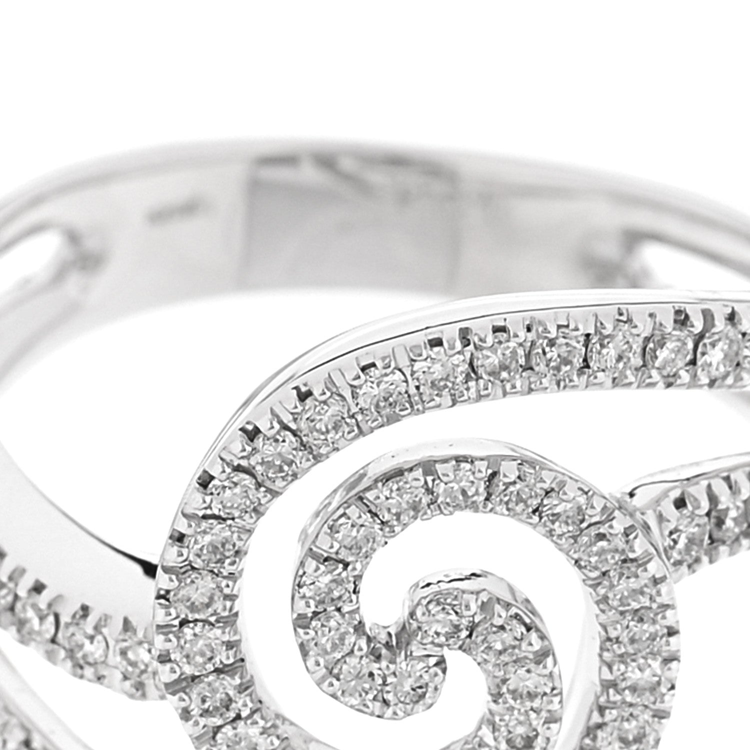 Parker & West by FASHIONPHILE 18K White Gold Diamond 1.20ctw Swirl Ring  61 9.5 7 of 8