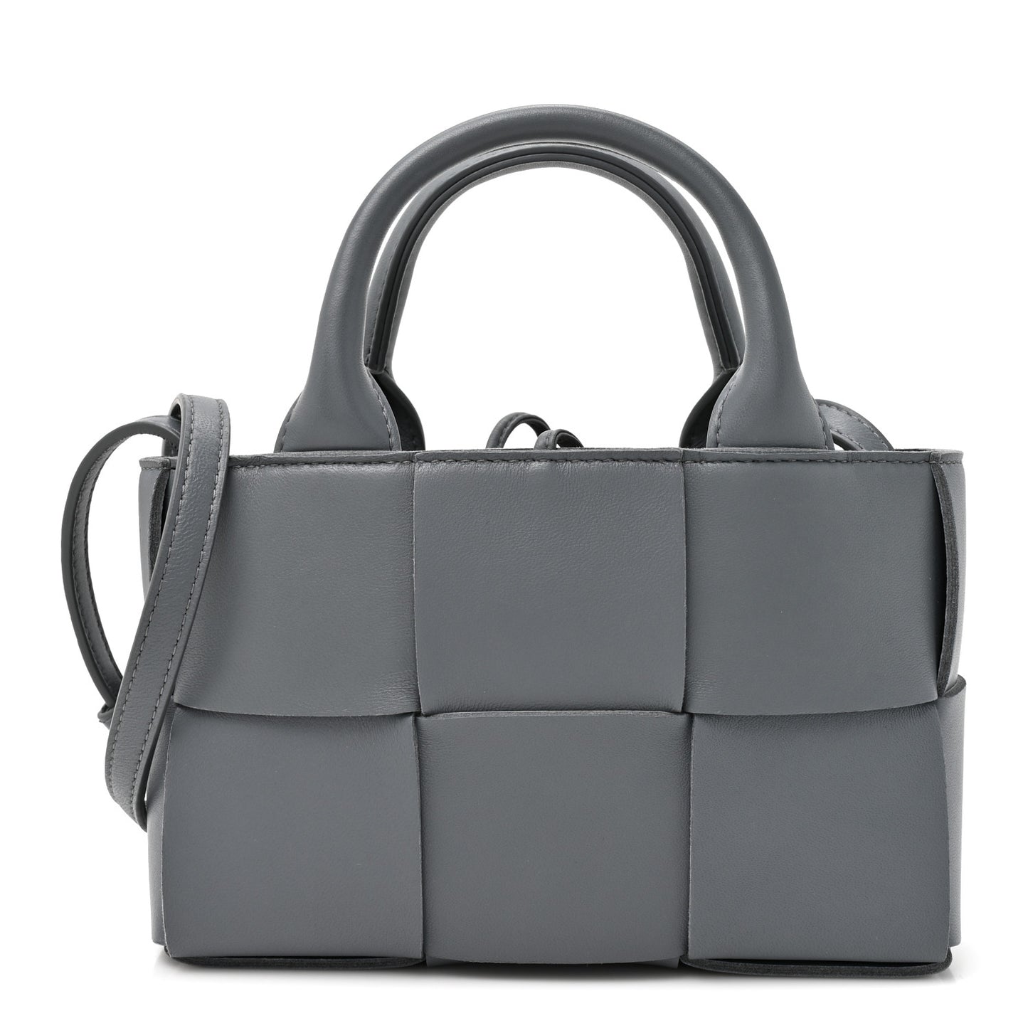 Nappa Maxi Intrecciato Mini Arco Tote Thunder