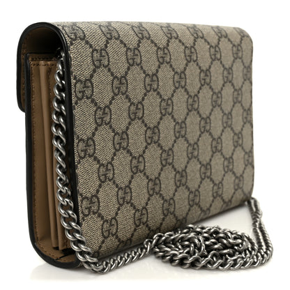 Gucci GG Supreme Monogram Mini Dionysus Chain Wallet Beige Taupe 3 of 10