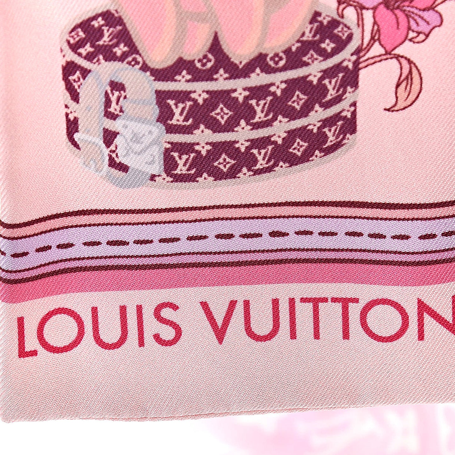Silk Monogram Superstition Bandeau Light Pink