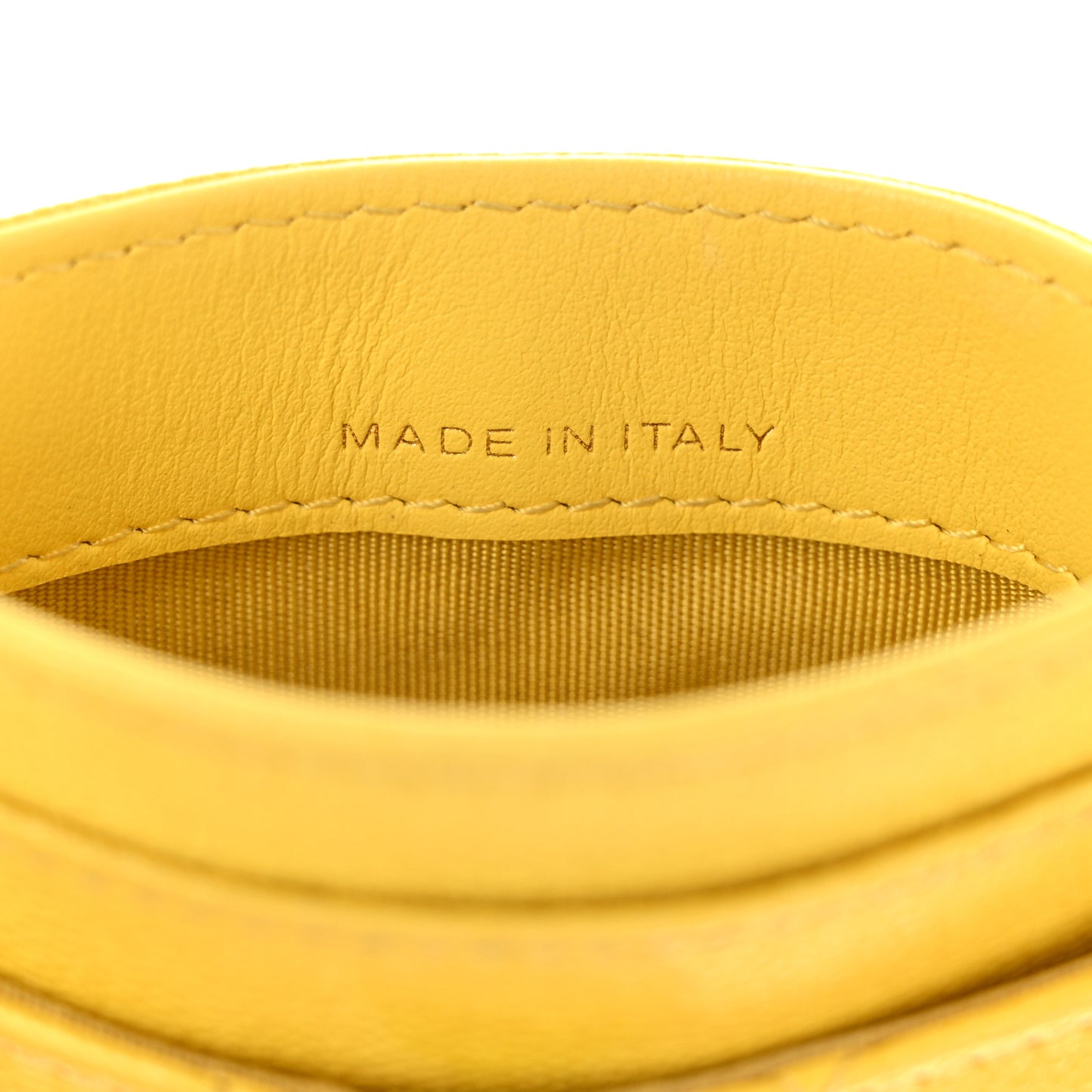 Caviar Quilted Boy Card Holder Yellow