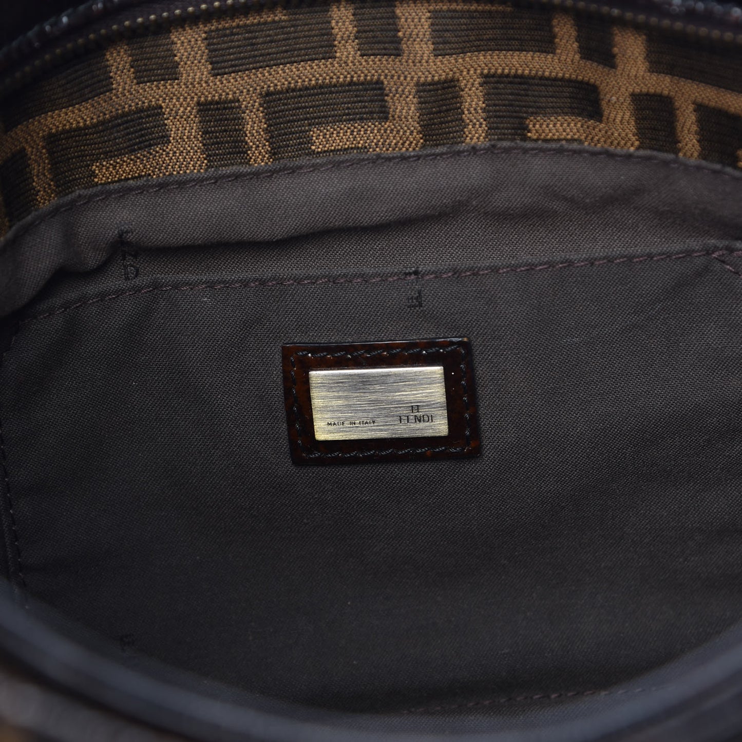Zucca Patent Small Chef Shopping Tote Tobacco Moro