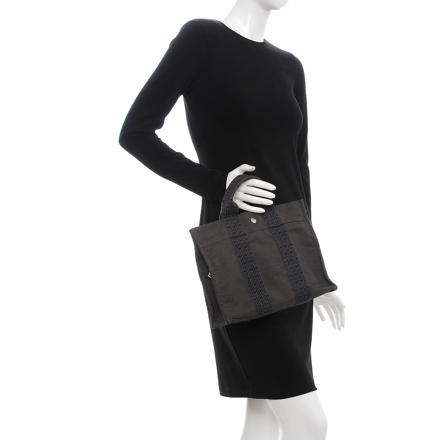 Canvas Herline PM Tote Grey