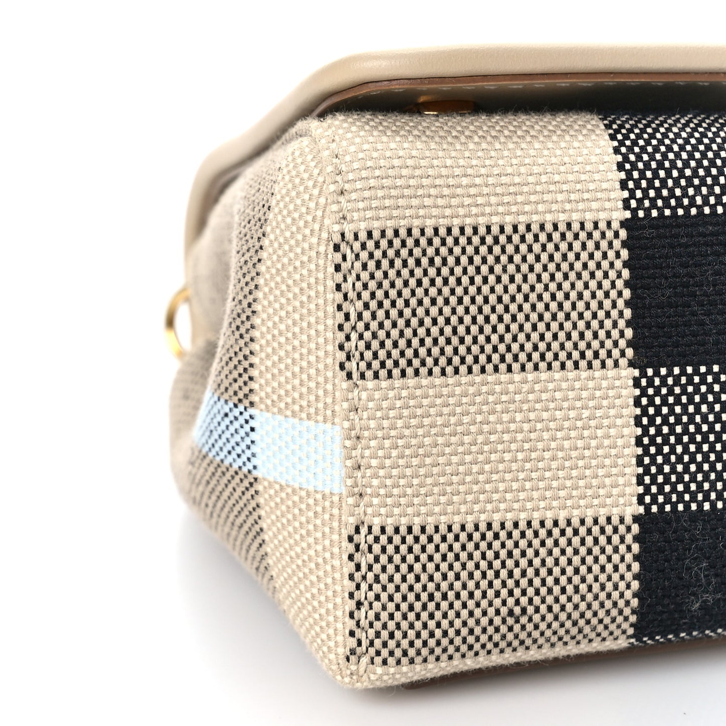 Canvas Check Hackberry Crossbody Bag Soft Fawn