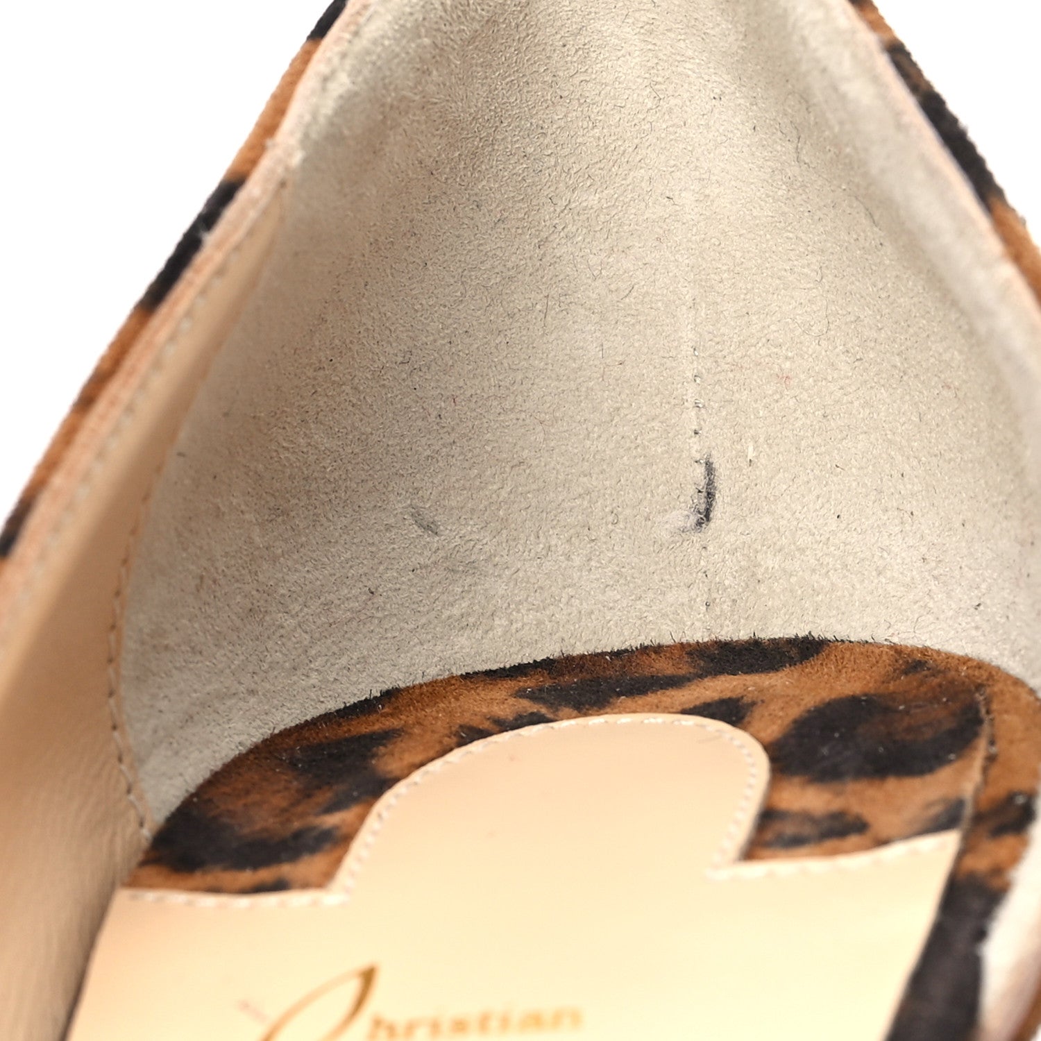 Christian Louboutin Veau Velours Kitty Iriza 100 Pumps 37.5 Leo 9 of 10