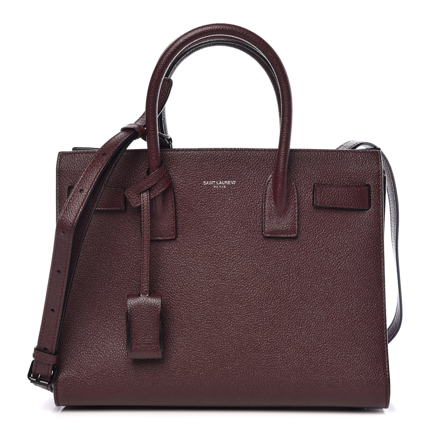 Saint Laurent Grained Calfskin Baby Sac De Jour Amaranto 1 of 9