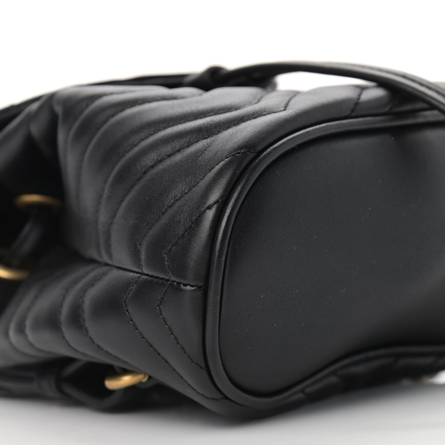 Gucci Calfskin Matelasse GG Marmont Flap Backpack Black 9 of 11